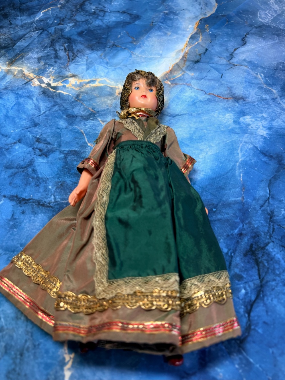 Vintage French Regional Folk Doll Savoy Costume Wire Frame